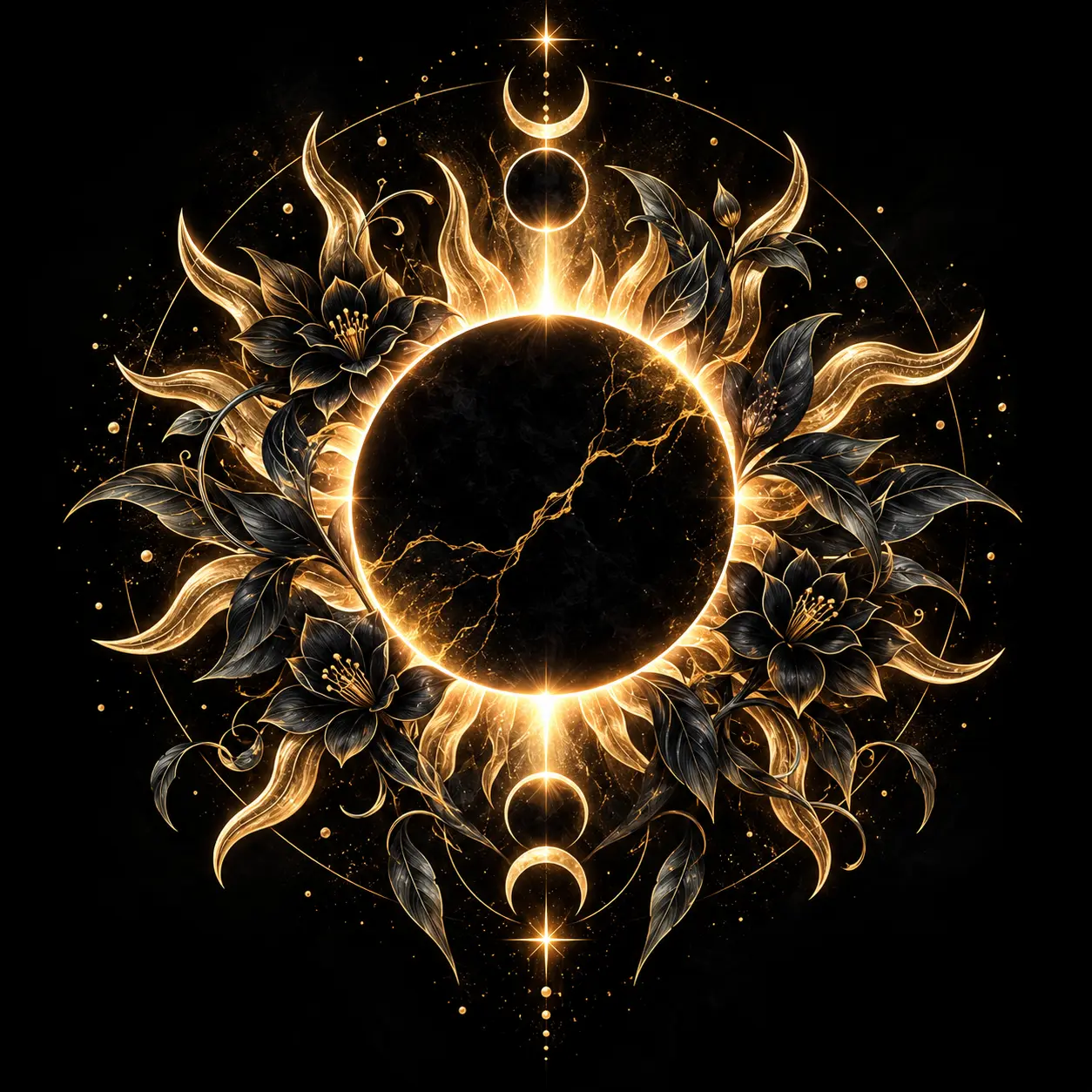 Fractured Eclipse Black Sun emblem