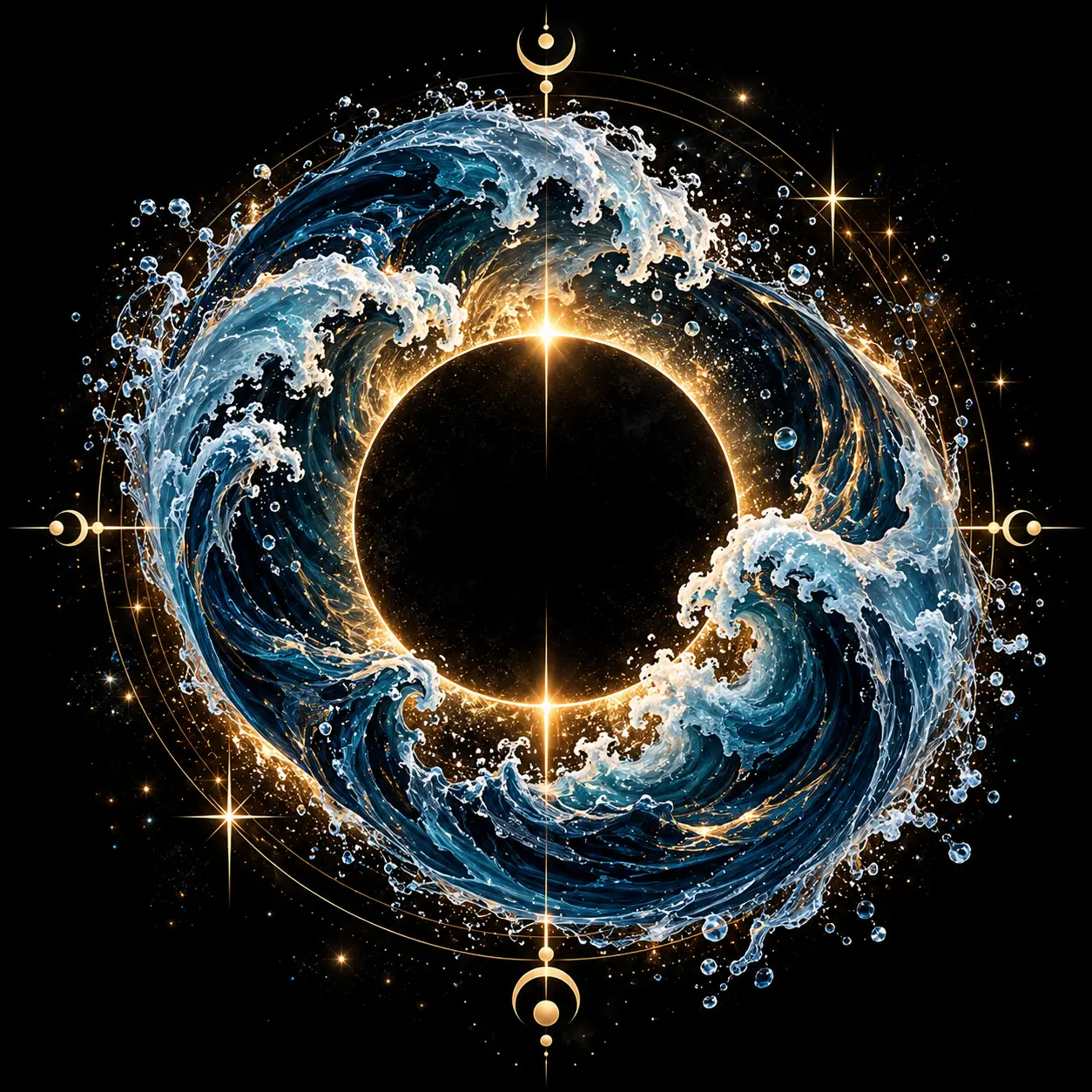 Ocean Eclipse Black Sun emblem