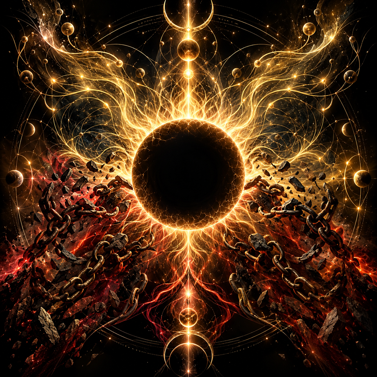 Radiant Lotus Black Sun emblem