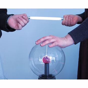 Plasma globe showing wave function collapse